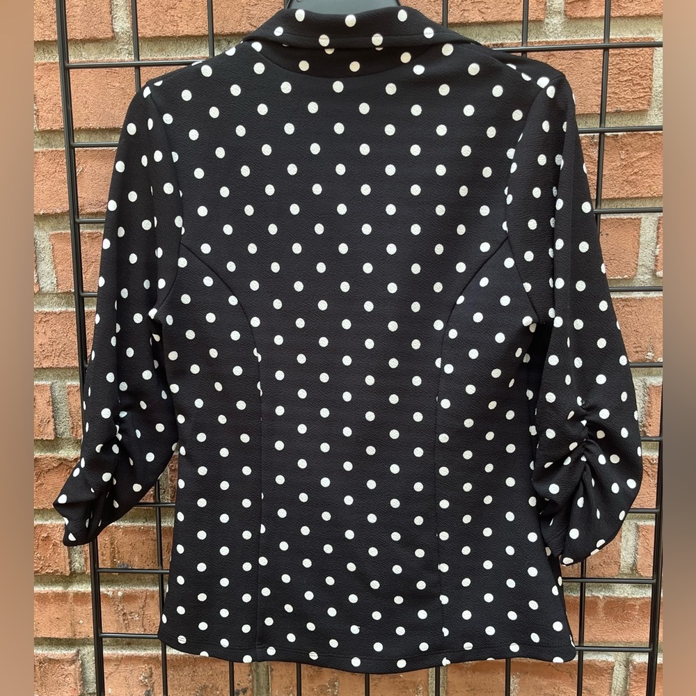 Kaii Black and White Polka Dot Blazer Size M - Picture 3 of 4